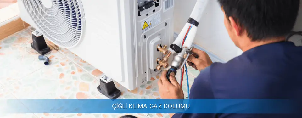 Çiğli İlçemi Carrier Klima Gaz Dolumu